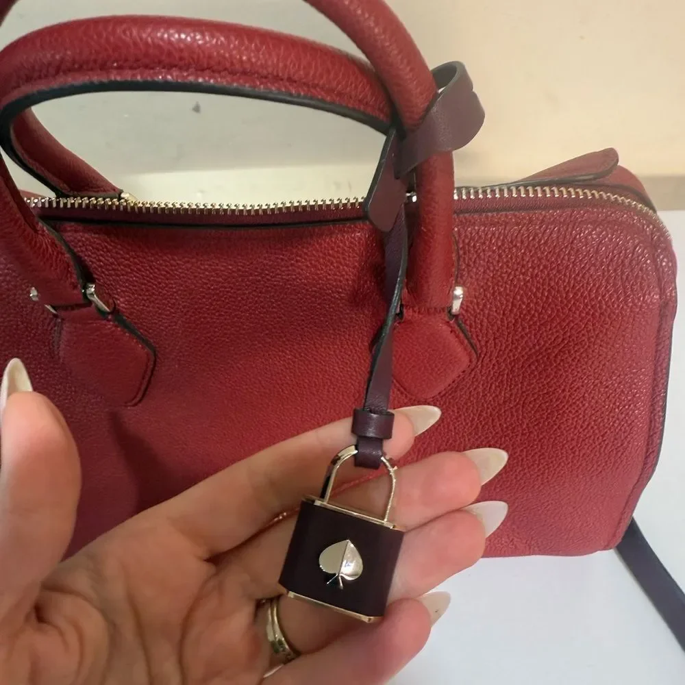 Kate Spade Red ZIP CODE Medium Satchel bag *NEW* *VINTAGE*